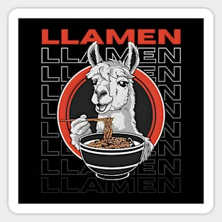 LLAMEN: The Ultimate Ramen-Loving Llama Sticker